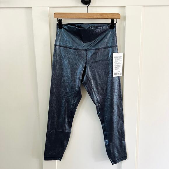 NEW Lululemon Align™ High-Rise Ribbed Legging 25" Blue Shine Women's Size 8 - Picture 4 of 9